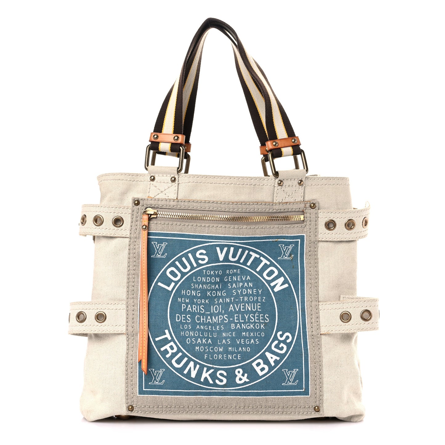 Toile Globe Shopper Cabas MM Blue