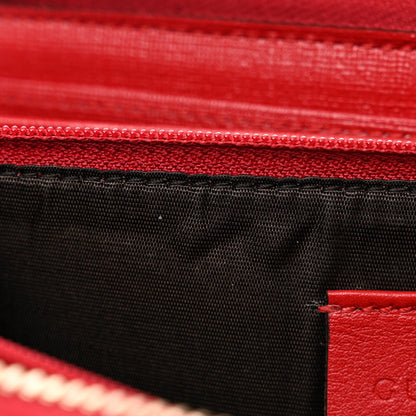 Gucci GG Supreme Monogram Nice Zip Around Wallet Tabasco Red 8 of 9