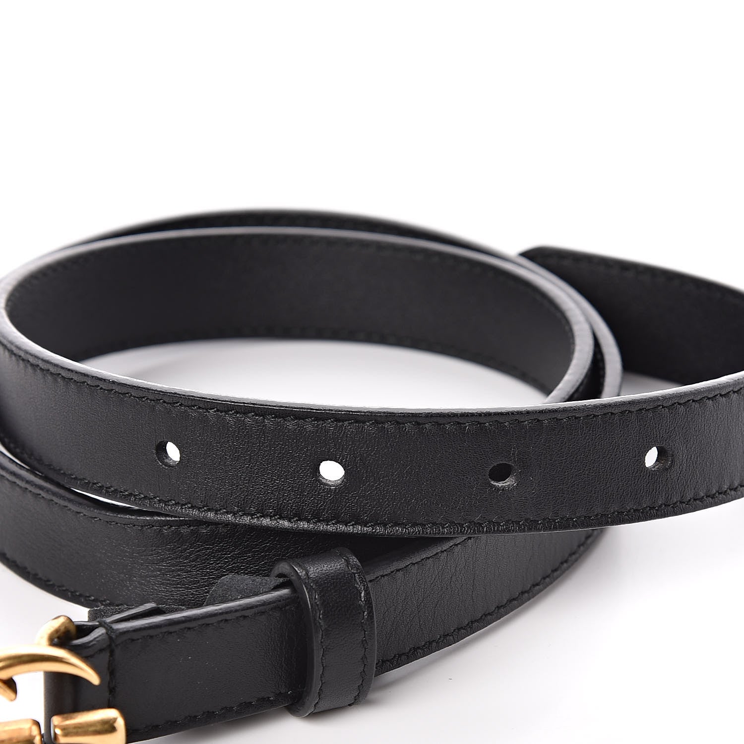 Gucci Calfskin Double G 20mm Belt 75 30 Black 4 of 7
