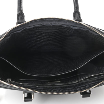 Prada Saffiano Travel Briefcase Black 5 of 9