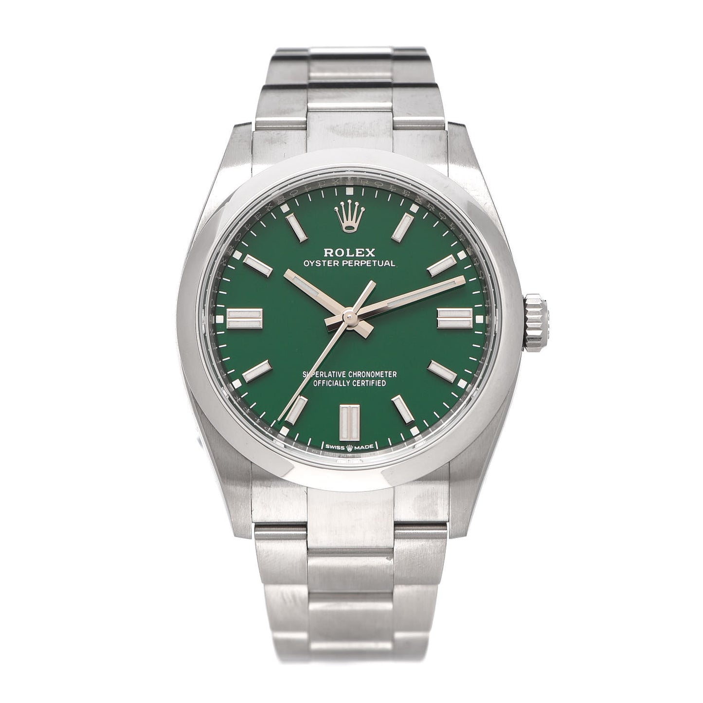 Stainless Steel 36mm Oyster Perpetual Watch Green 126000