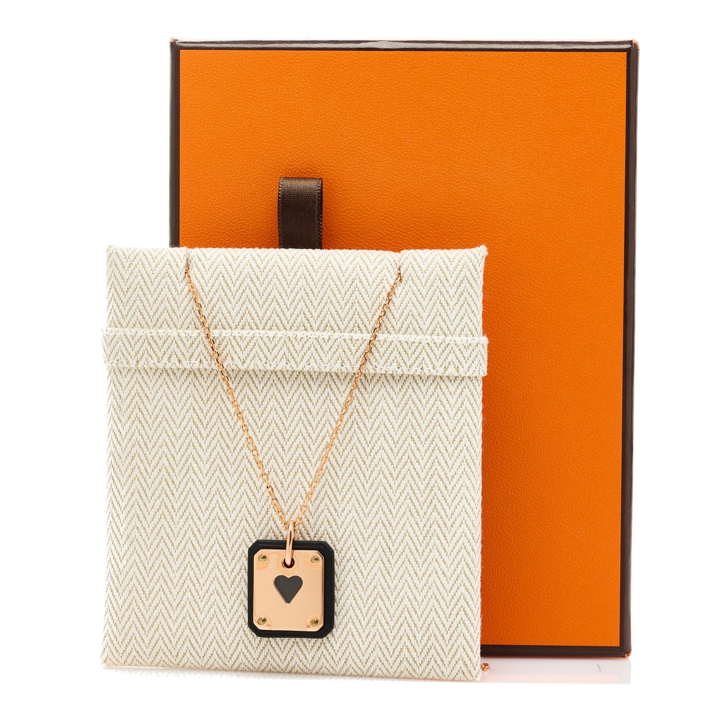 Rose Gold Plated Swift As De Coeur Necklace Black