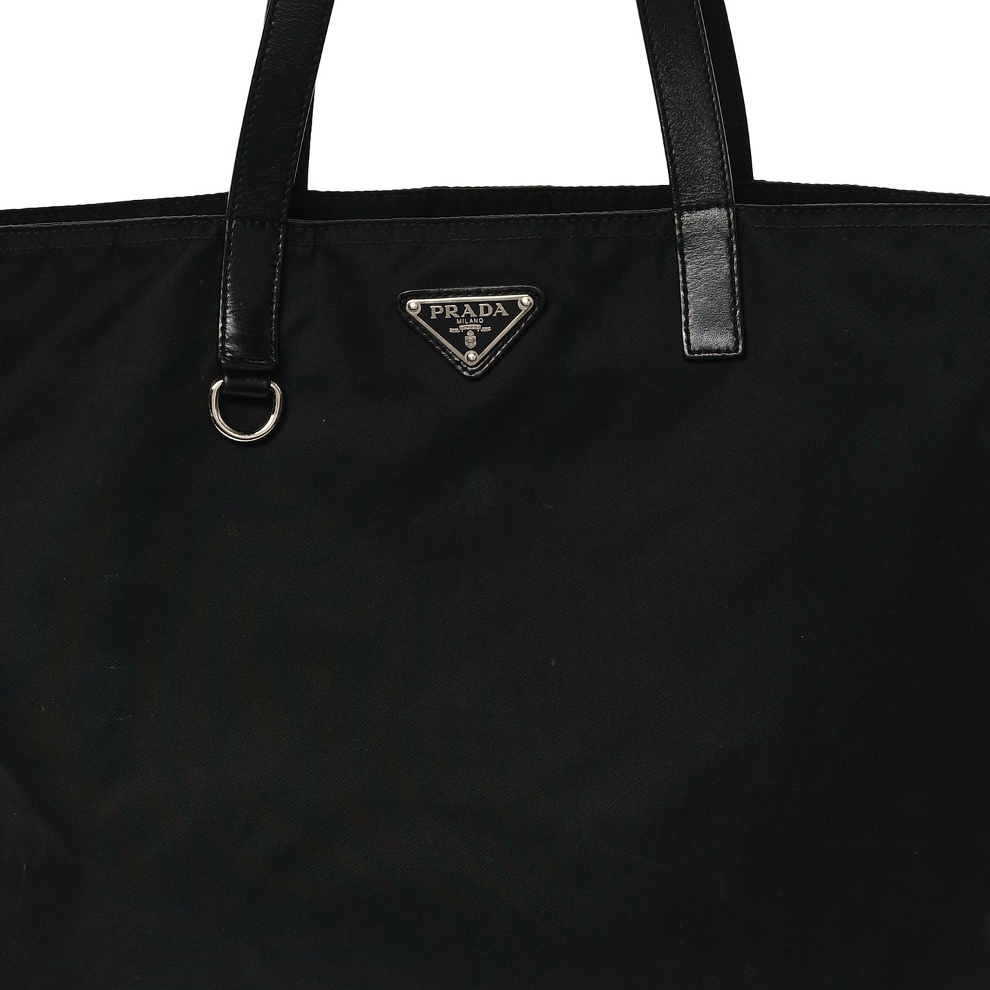 Tessuto Nylon Soft Calfskin Tote Black