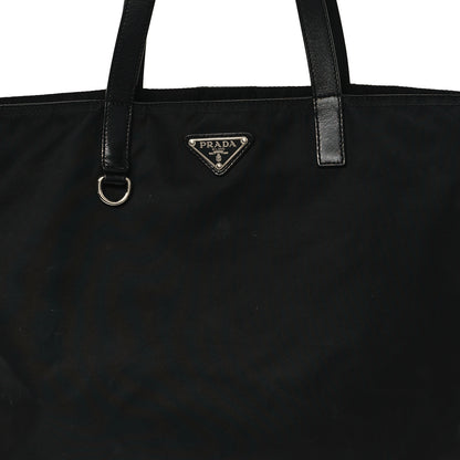 Prada Tessuto Nylon Soft Calfskin Tote Black 7 of 11
