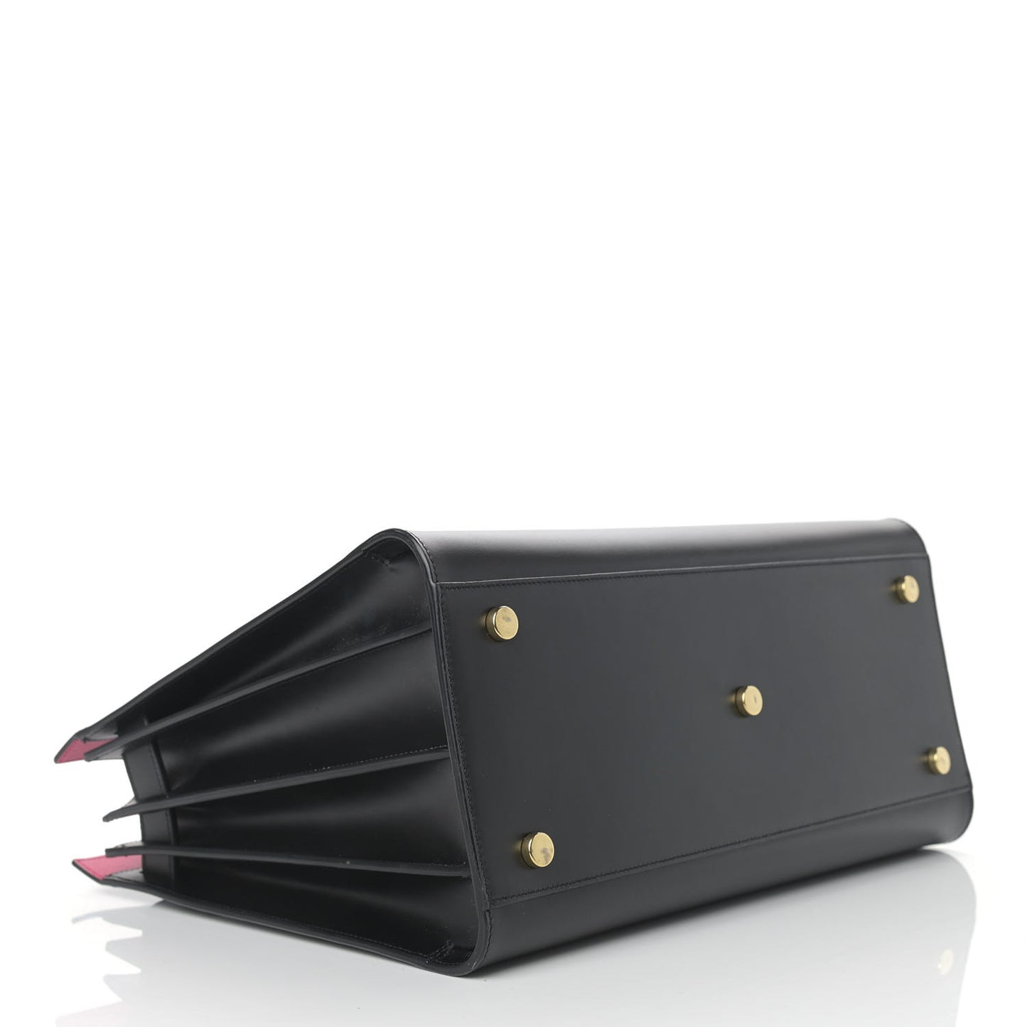 Calfskin Small Sac De Jour Black Fuchsia
