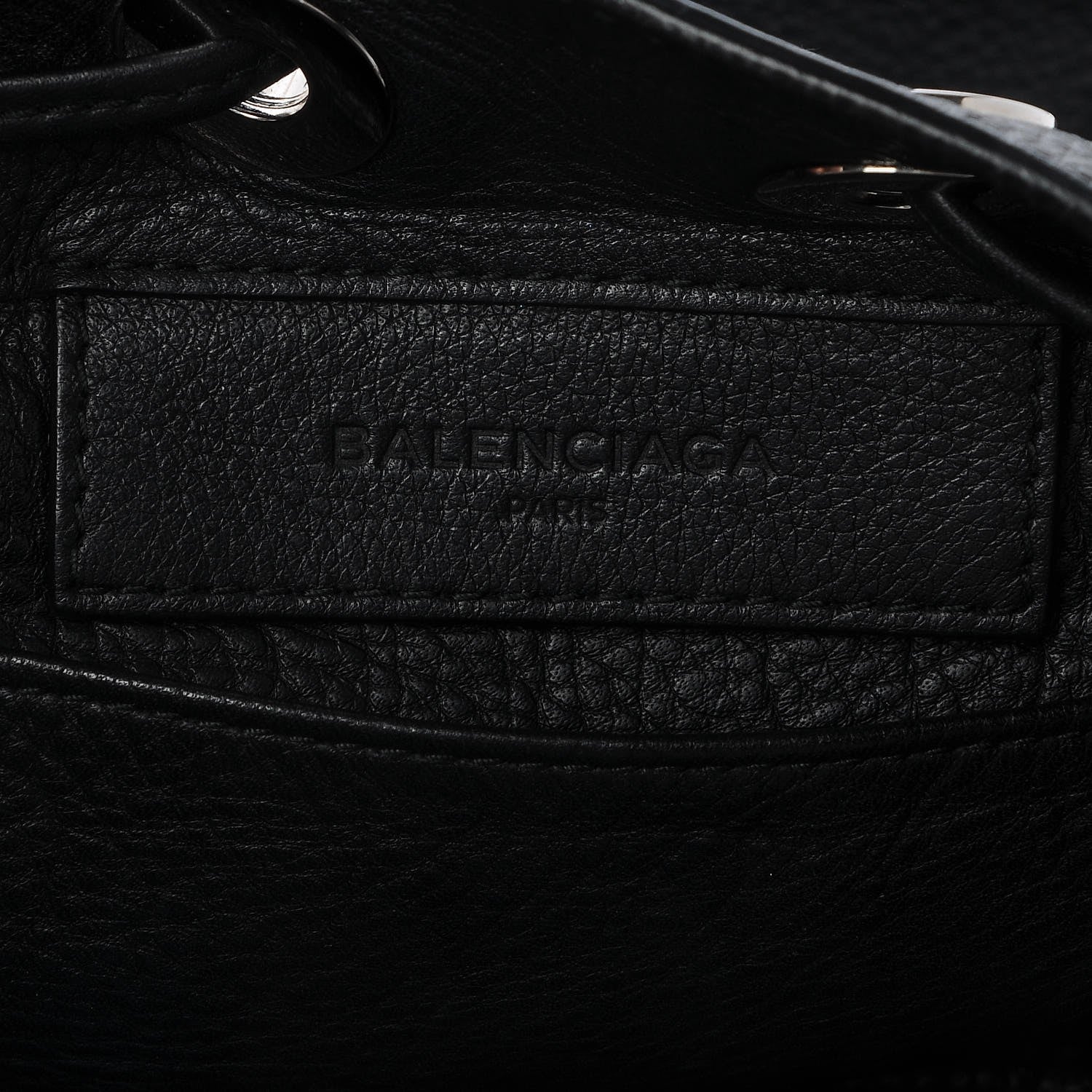 Balenciaga Veau Papier Plate Small Bucket Bag Black 7 of 8