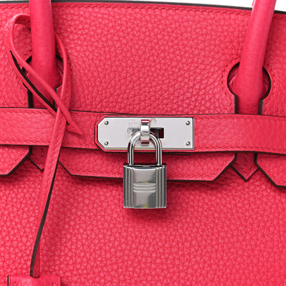 Hermes Taurillon Clemence Birkin 30 Rose Extreme 9 of 10