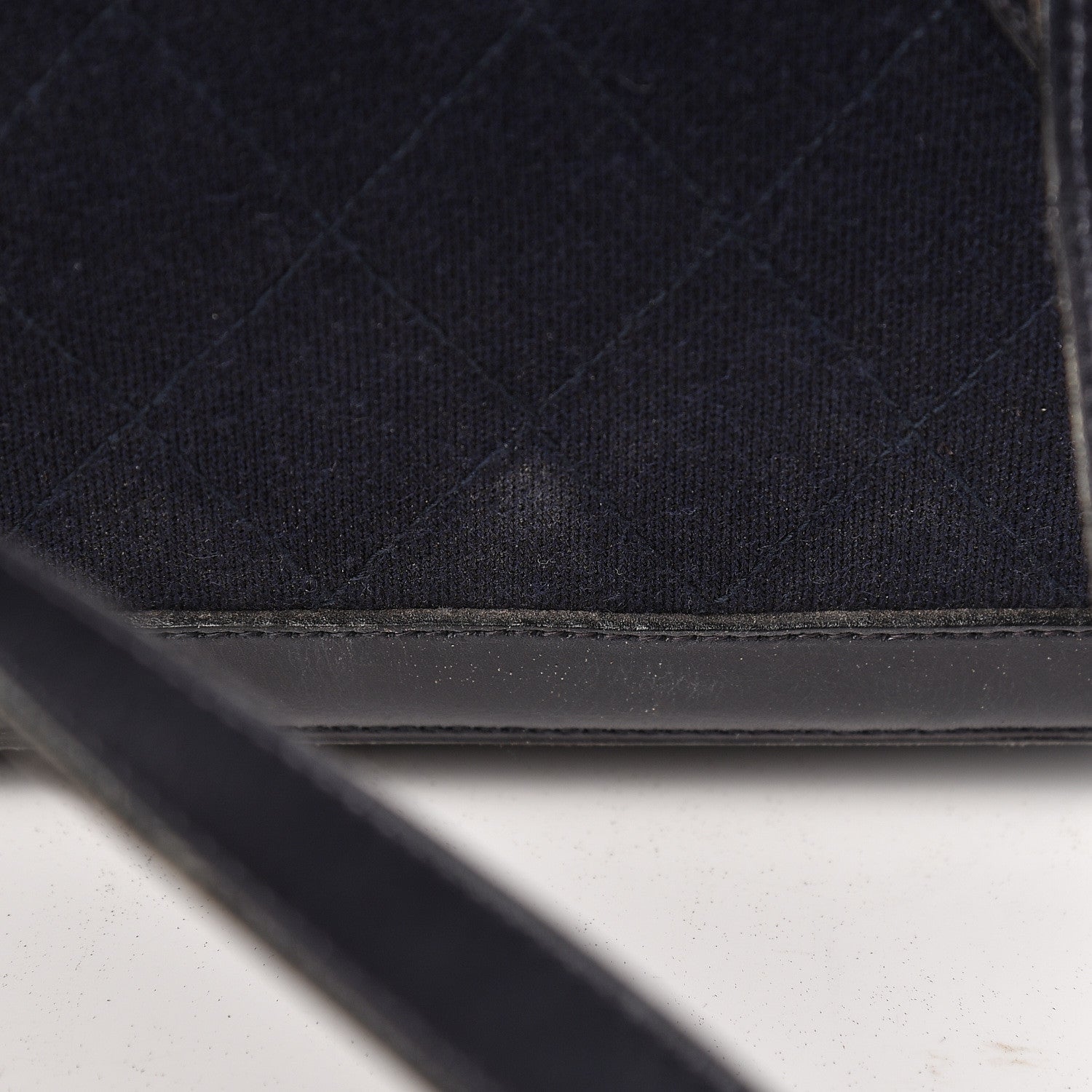 Chanel Lambskin Jersey Quilted Shoulder Bag Navy 19 of 22