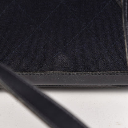 Chanel Lambskin Jersey Quilted Shoulder Bag Navy 19 of 22