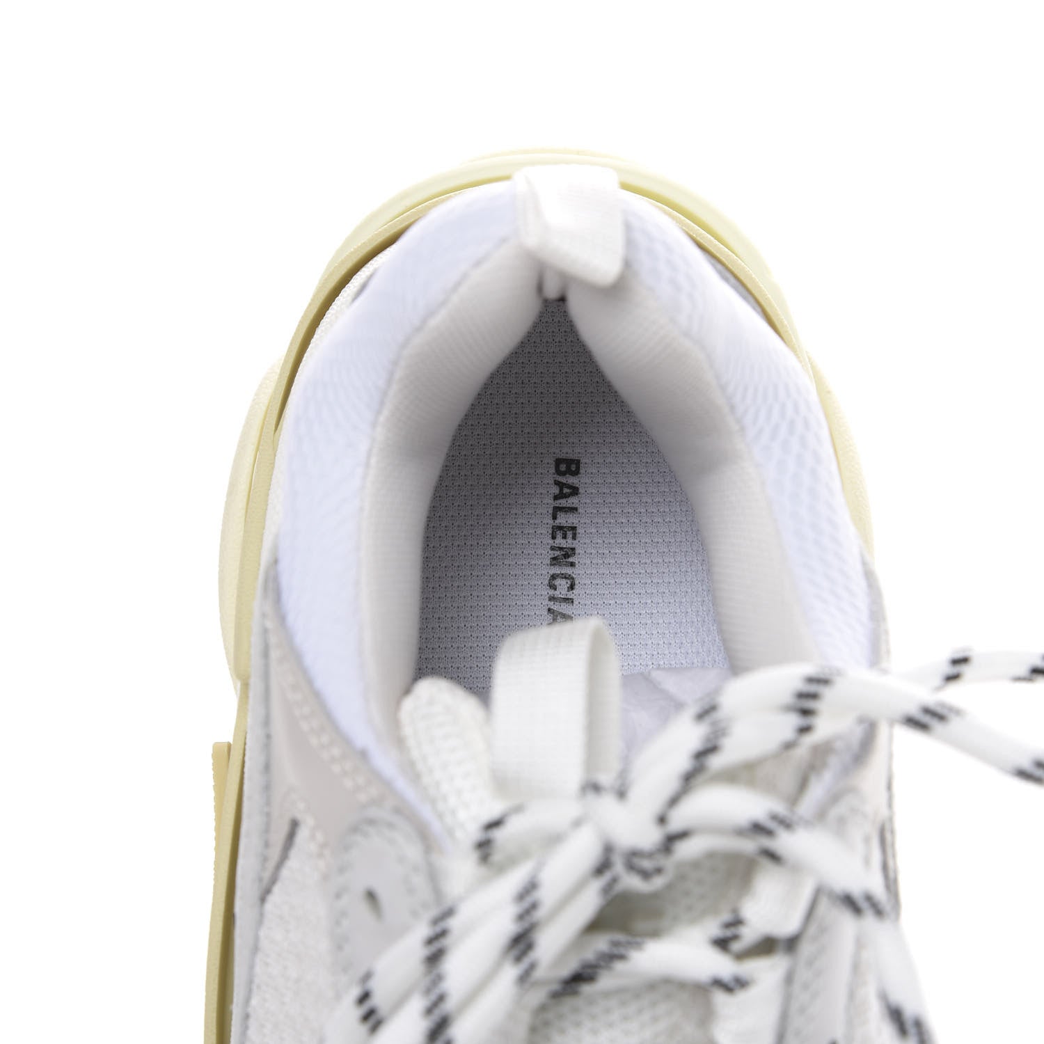 Balenciaga Fabric Mesh Womens Triple S Sneakers 39 White 6 of 8