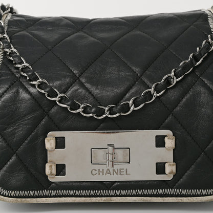 Chanel Lambskin Quilted East West Accordion Flap Black 8 of 14