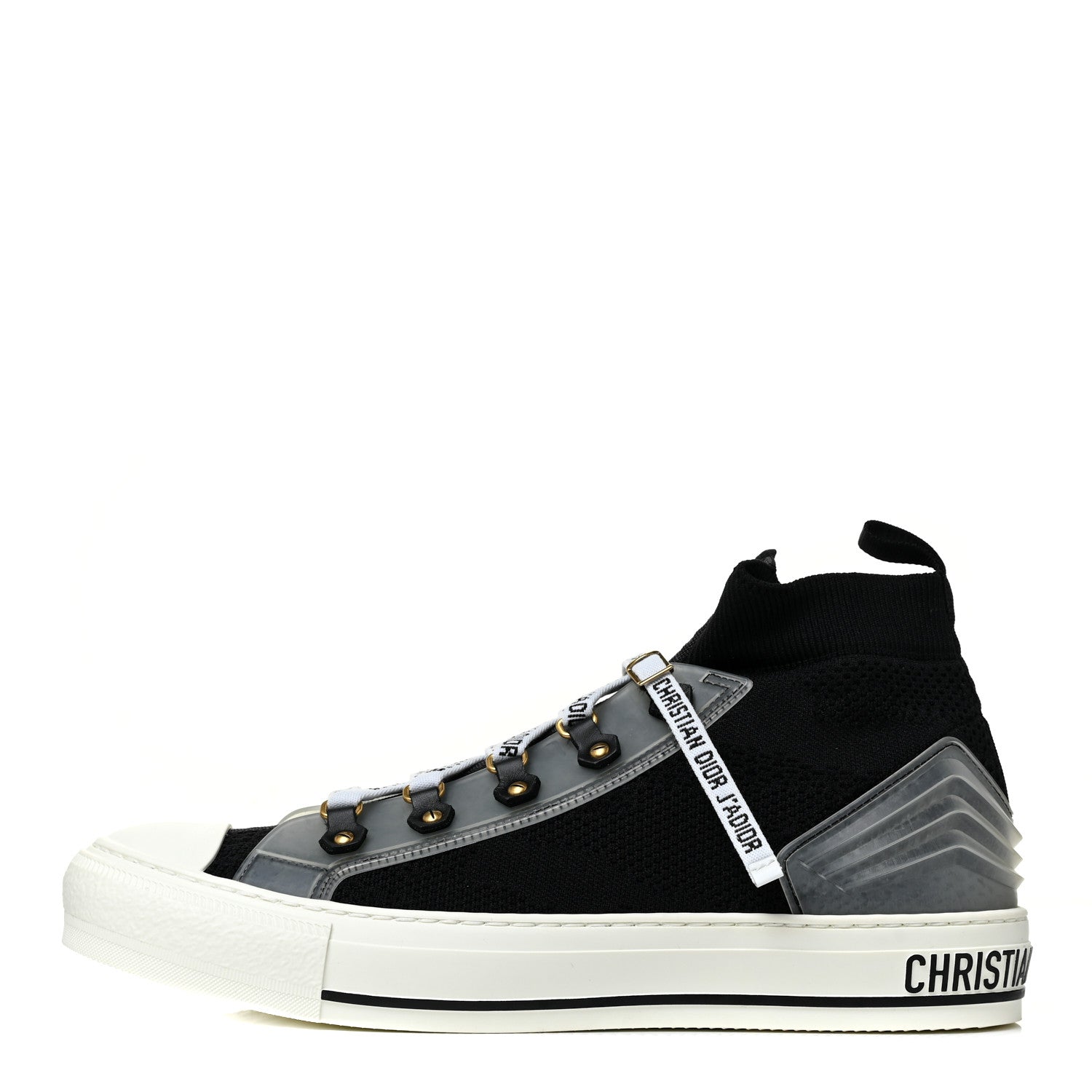 Christian Dior Technical Mesh Cannage Womens Walk'n Dior High Top Sneakers 41.5 Black 1 of 7