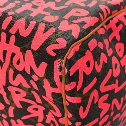 Louis Vuitton Monogram Graffiti Speedy 30 Fuchsia 9 of 11
