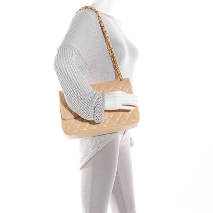 Chanel Lambskin Quilted Jumbo Double Flap Beige 2 of 7