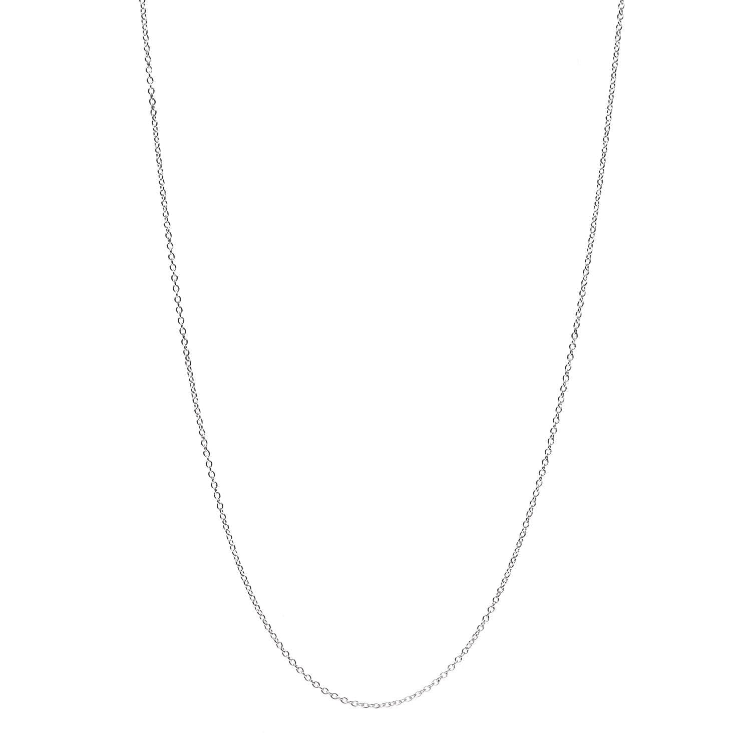 Tiffany 18K White Gold Chain Necklace 18" 1 of 5
