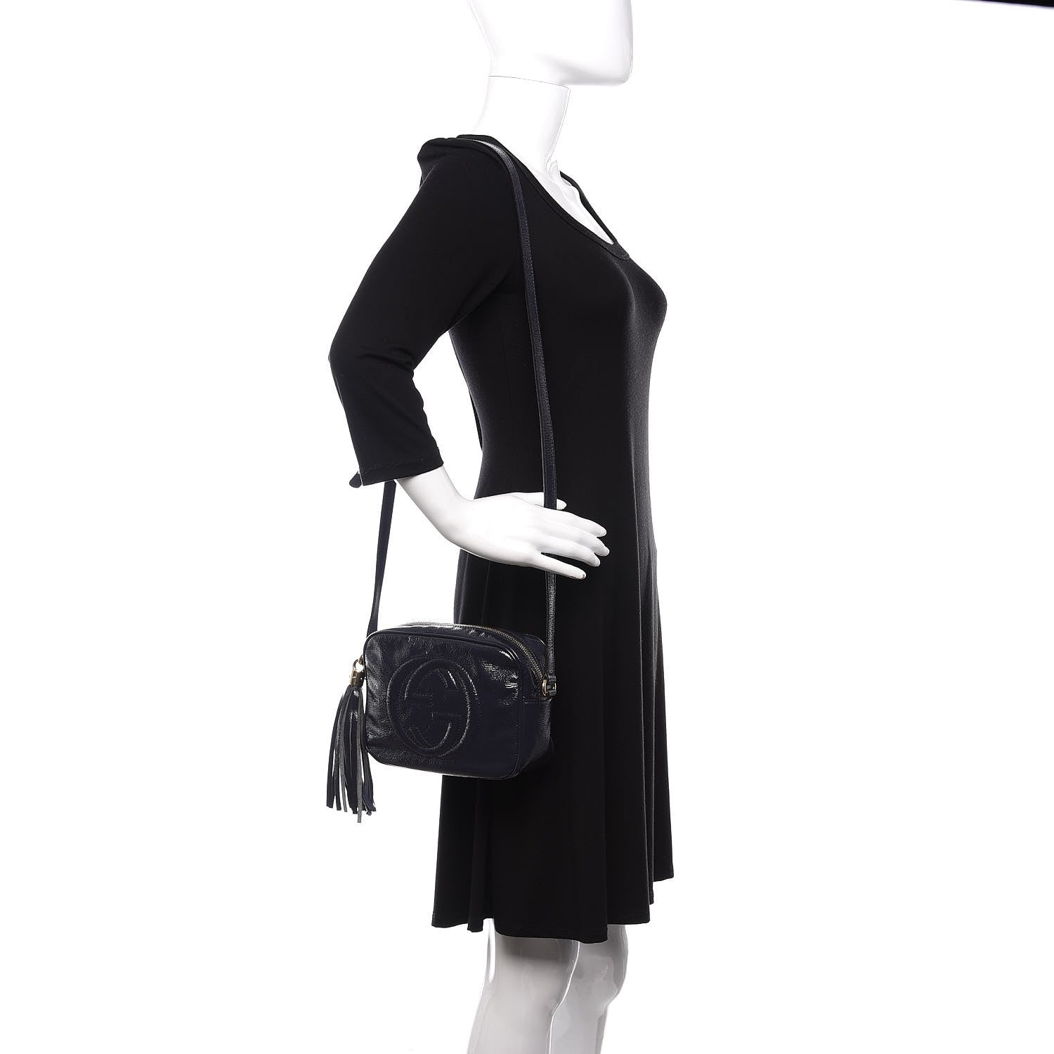 Gucci Vernice Naplack Small Soho Disco Bag Uniform Blue 2 of 10