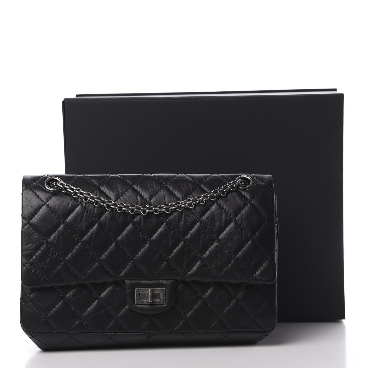 Chanel Aged Calfskin Quilted 2.55 Reissue 226 Flap Black 14 of 14