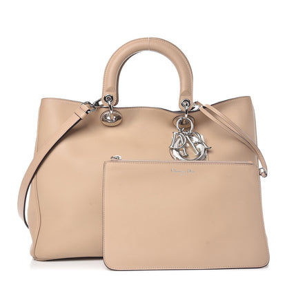 Christian Dior Smooth Calfskin Large Diorissimo Tote Beige Fuchsia 4 of 17