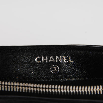 Chanel Lambskin Quilted Mini Phone Holder Clutch Black 5 of 8