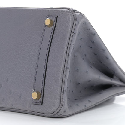 Hermes Ostrich Birkin 30 Gris Agate 10 of 13