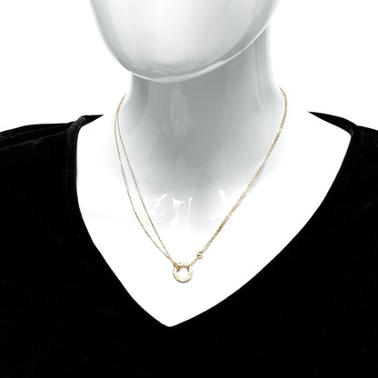 Cartier 18K Yellow Gold 2 Diamond LOVE Necklace 2 of 5