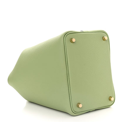 Hermes Taurillon Maurice Picotin Lock 18 PM Vert Criquet 4 of 11