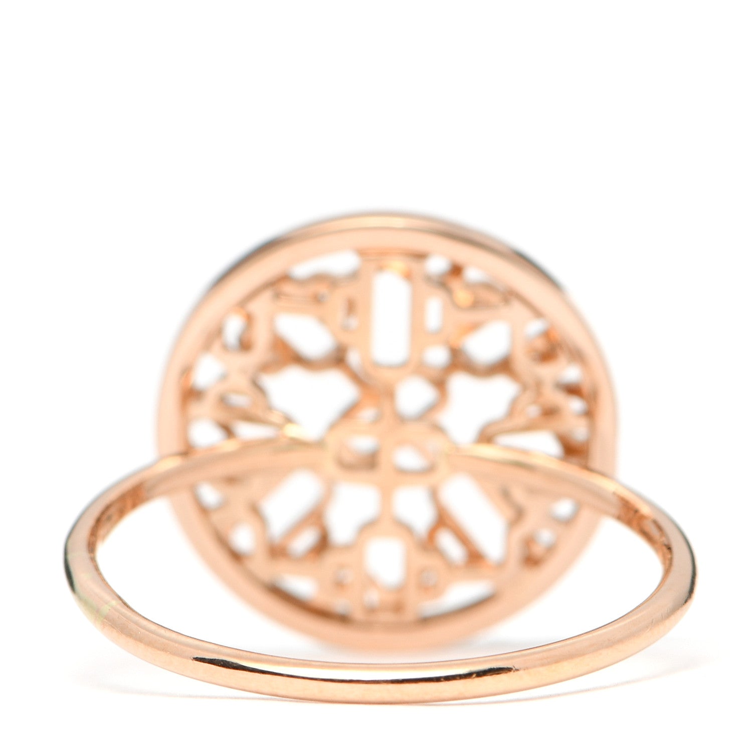 Hermes 18K Rose Gold Chaine D'Ancre Passerelle Ring 51 5.75 3 of 5
