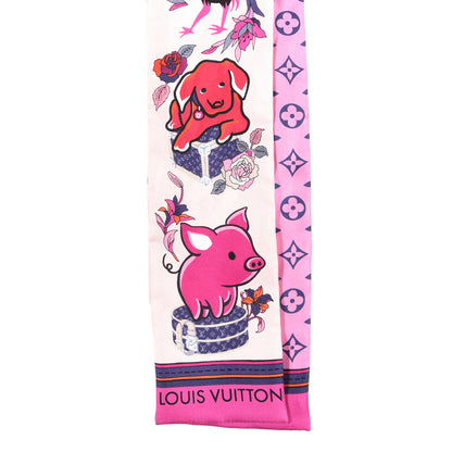 Louis Vuitton Silk Monogram Superstition Bandeau Rose 2 of 3