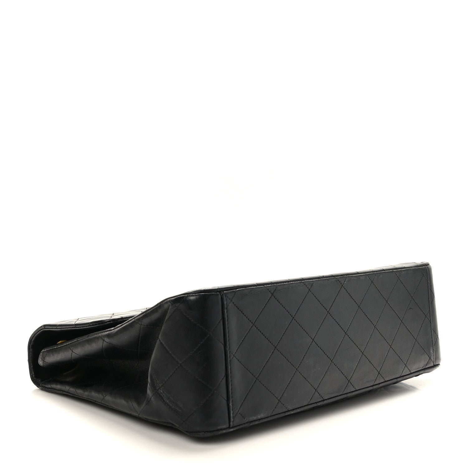 Chanel Lambskin Quilted XL Jumbo Single Flap Black 4 of 10