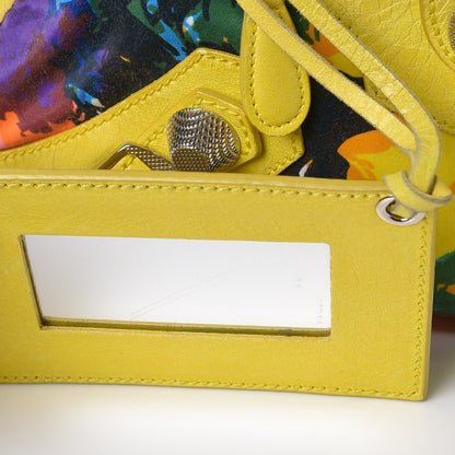 Balenciaga Agneau Canvas Floral Giant 21 Silver Hardware City Bouton D or 18 of 34