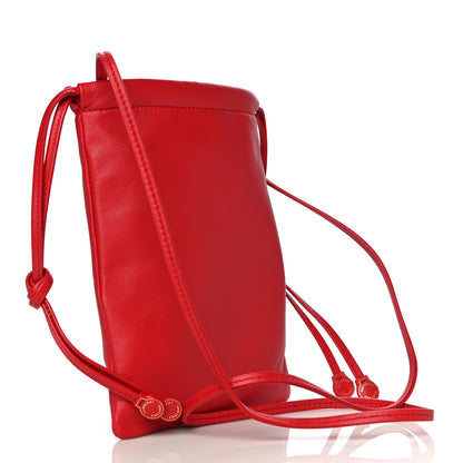 Burberry Calfskin Small Drawcord Pouch Red 4 of 12