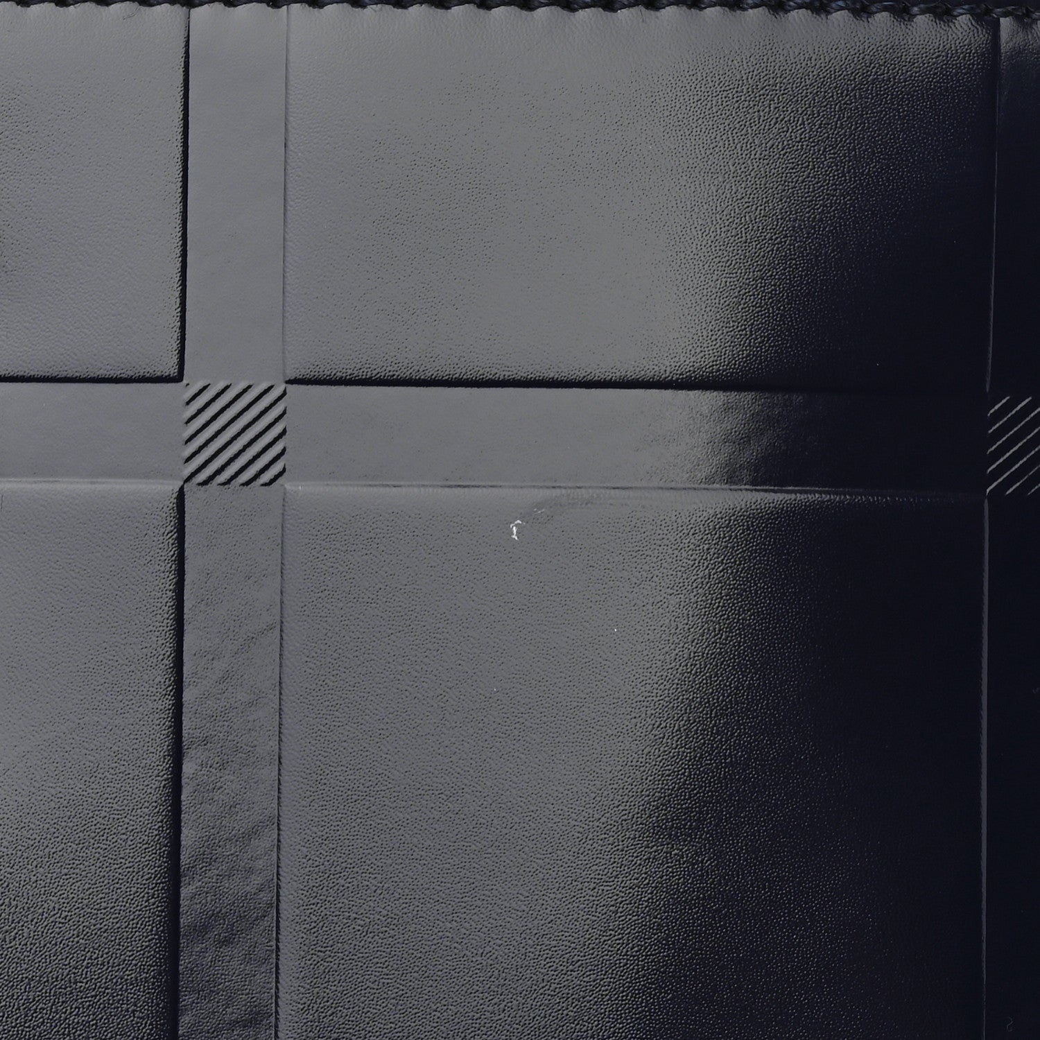 Burberry Patent Calfskin Denny Check Embossed Tote Charcoal Blue 11 of 12