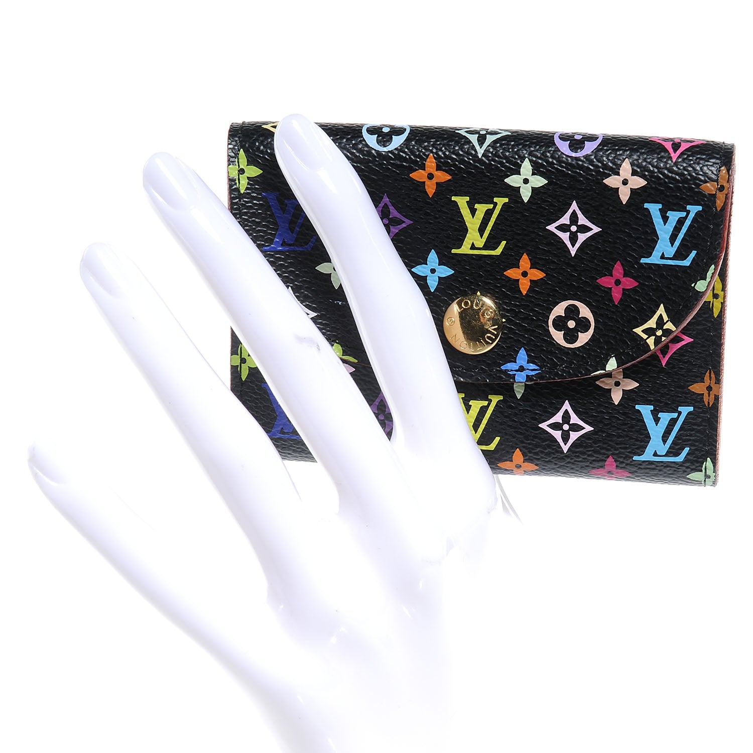 Louis Vuitton Monogram Multicolor Business Card Holder Black 2 of 8