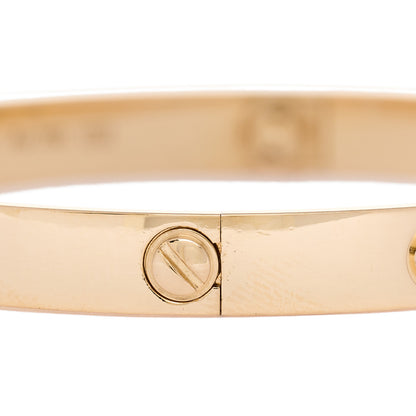 Cartier 18K Yellow Gold 4 Diamond LOVE Bracelet 16 10 of 11