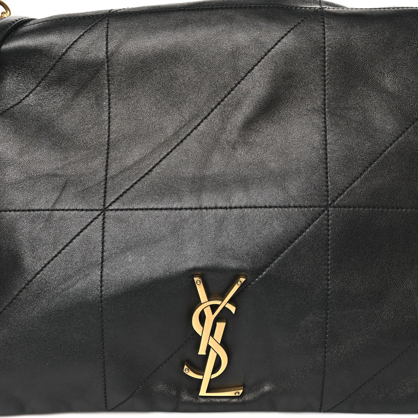 Lambskin Matelasse Monogram Large Jamie 4.3 Black