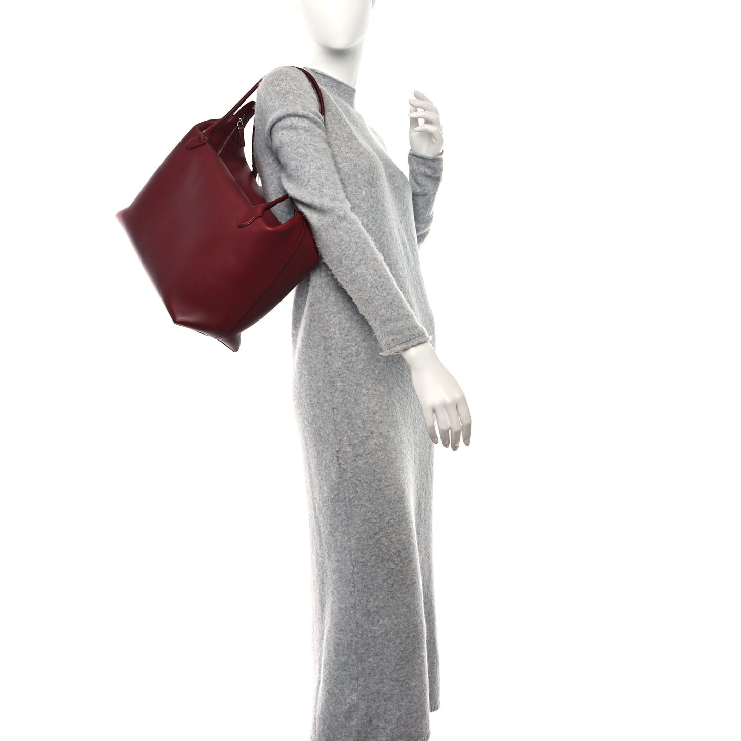 Calfskin Lux Satchel Burgundy