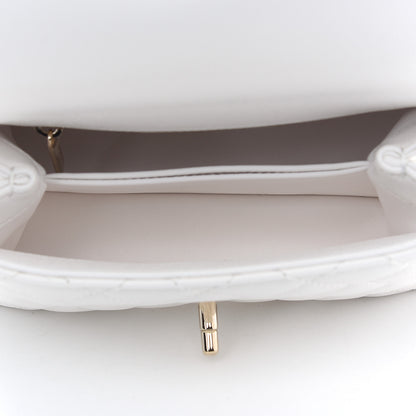 Chanel Caviar Quilted Extra Mini Coco Handle Flap White 5 of 9