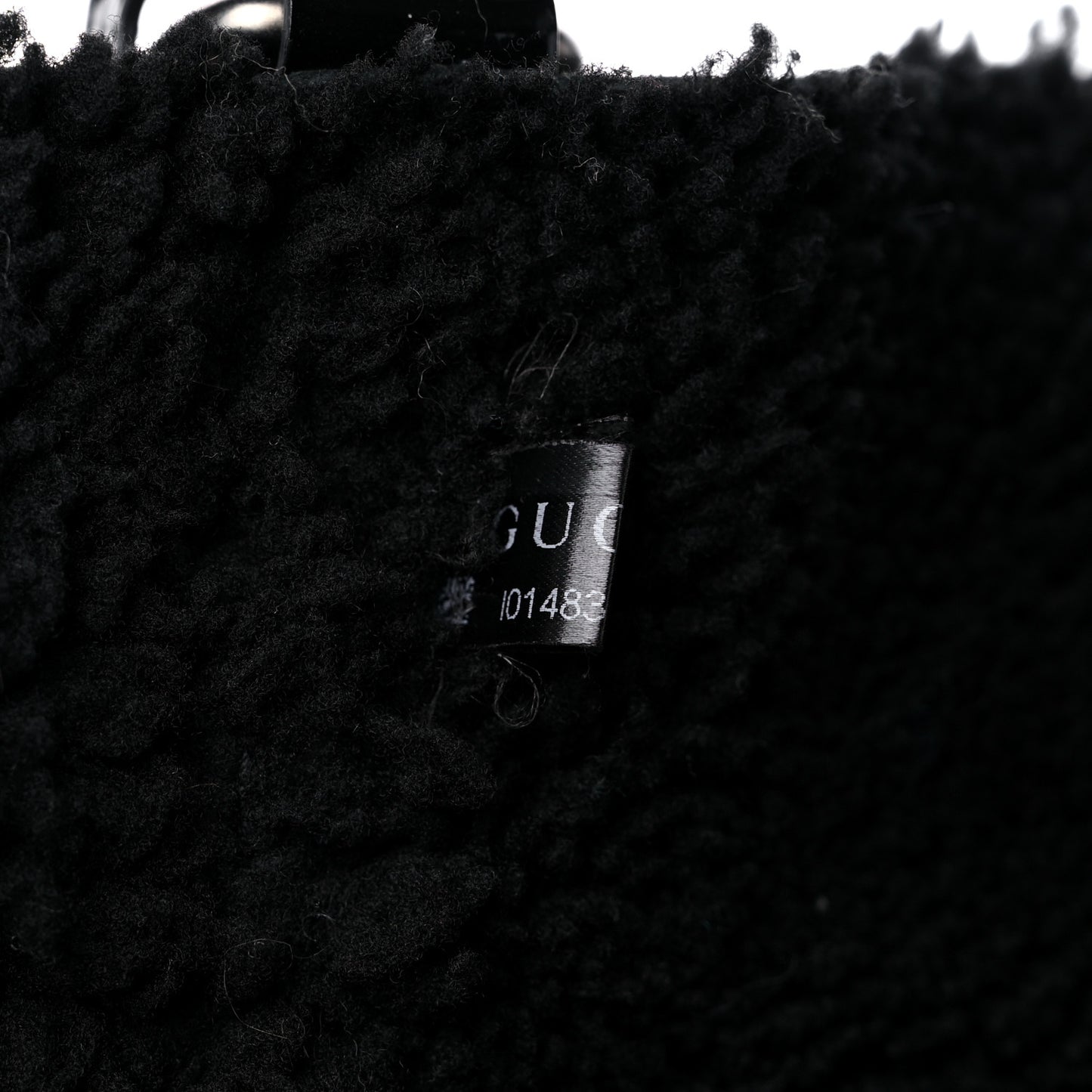 Patent Shearling Medium Soho Shoulder Bag Black