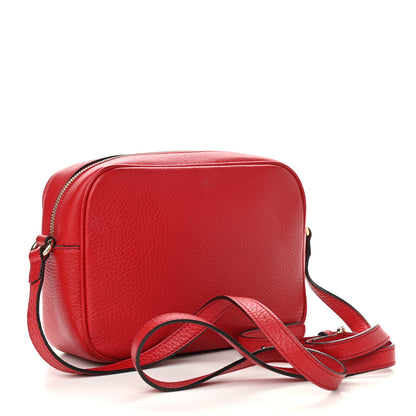 Gucci Pebbled Calfskin Small Soho Disco Bag Tabasco Red 3 of 9