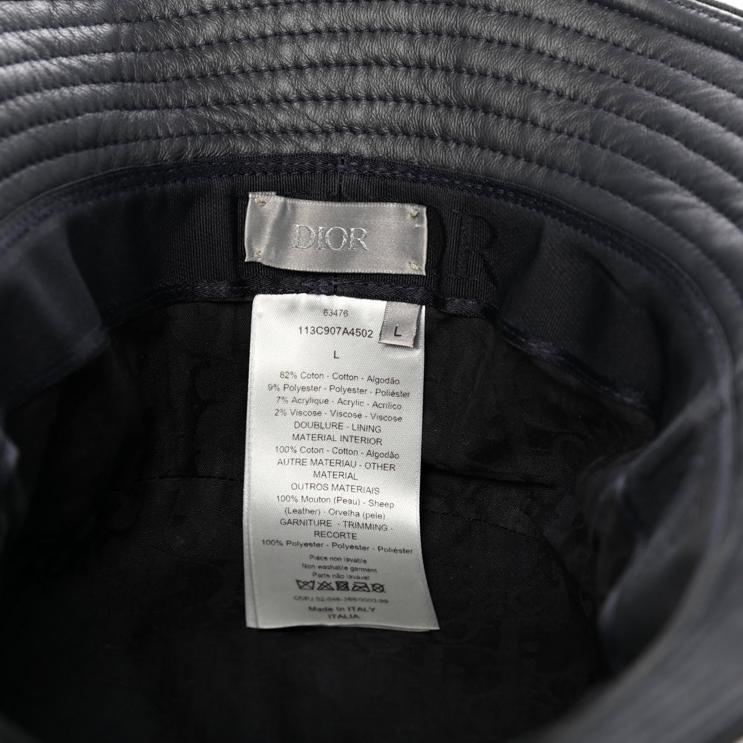 Christian Dior Oblique Jacquard Bucket Hat L Blue 4 of 4