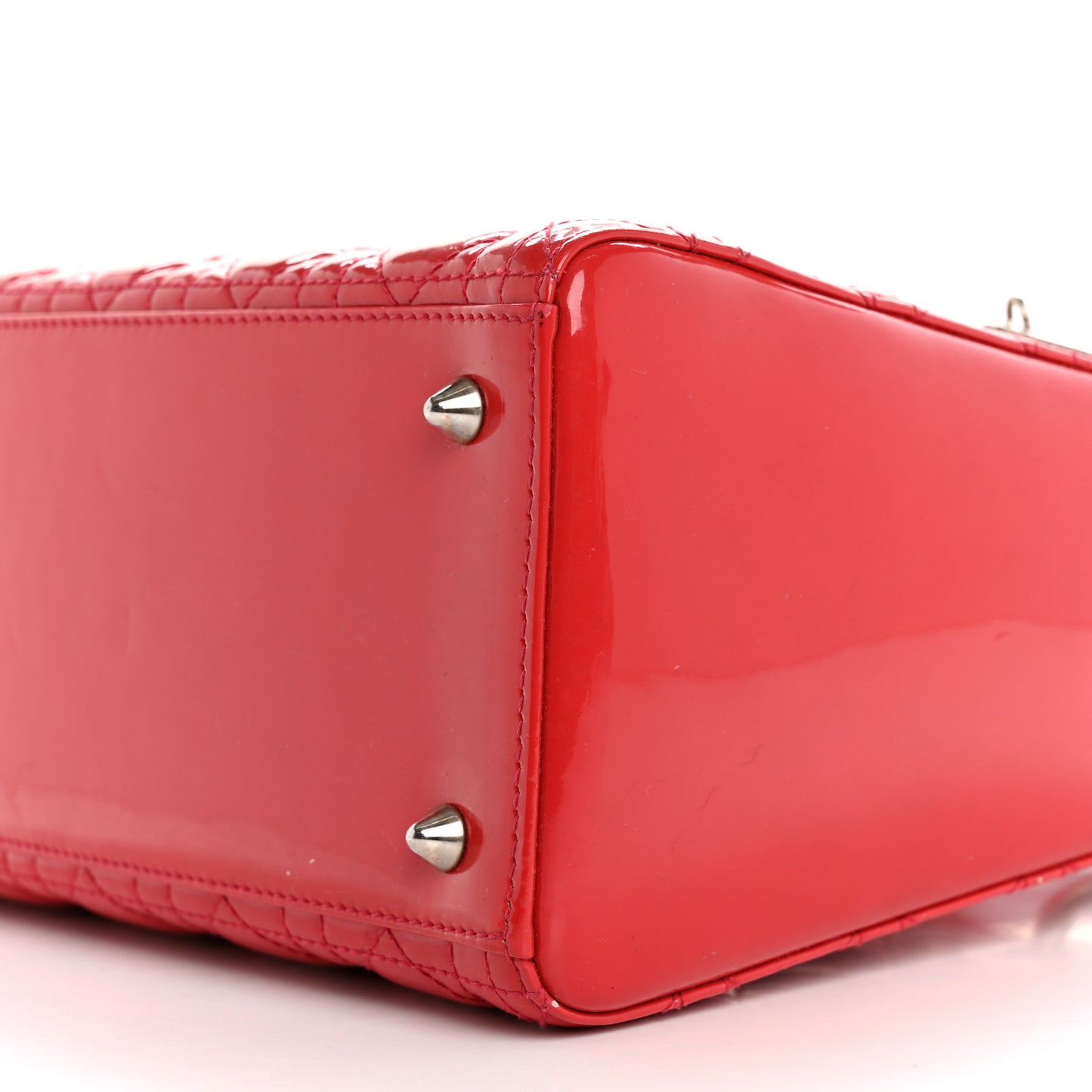 Patent Cannage Medium Lady Dior Fuchsia