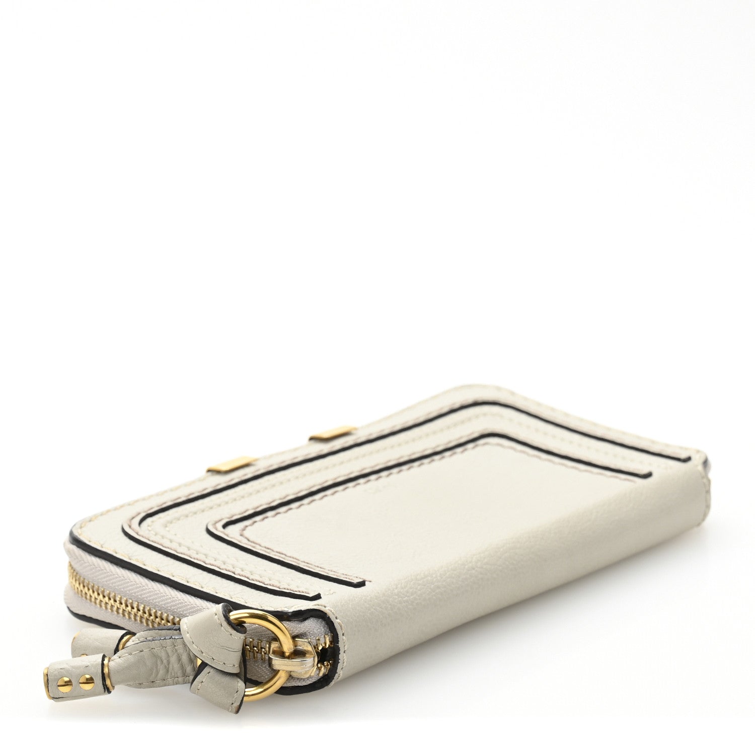 Chloe Calfskin Marcie Long Zip Around Wallet Dove 4 of 9
