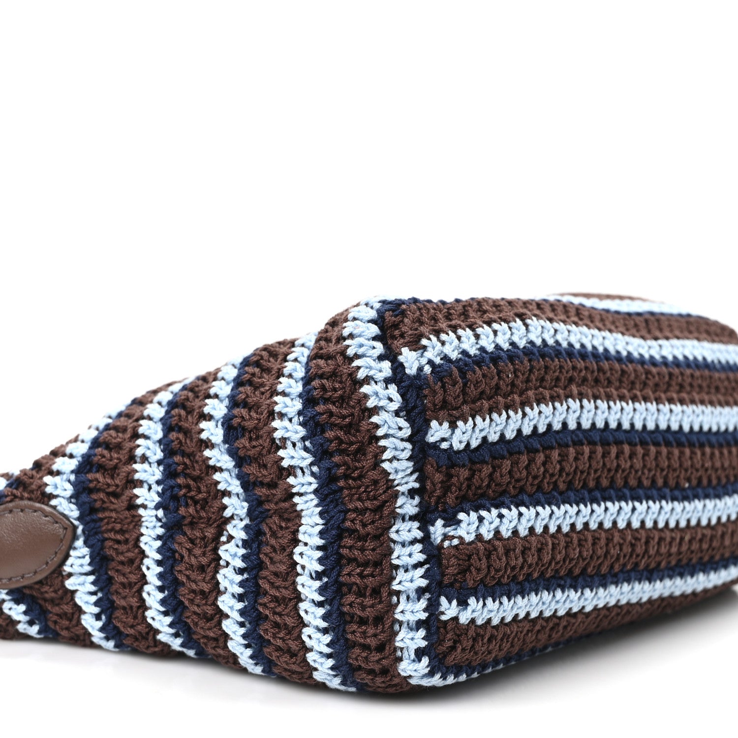 Miu Miu Fabric Crochet Mini Spirit Bag Cacao Celeste 8 of 9