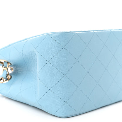 Chanel Caviar Quilted Mini Bucket Bag Blue 9 of 11