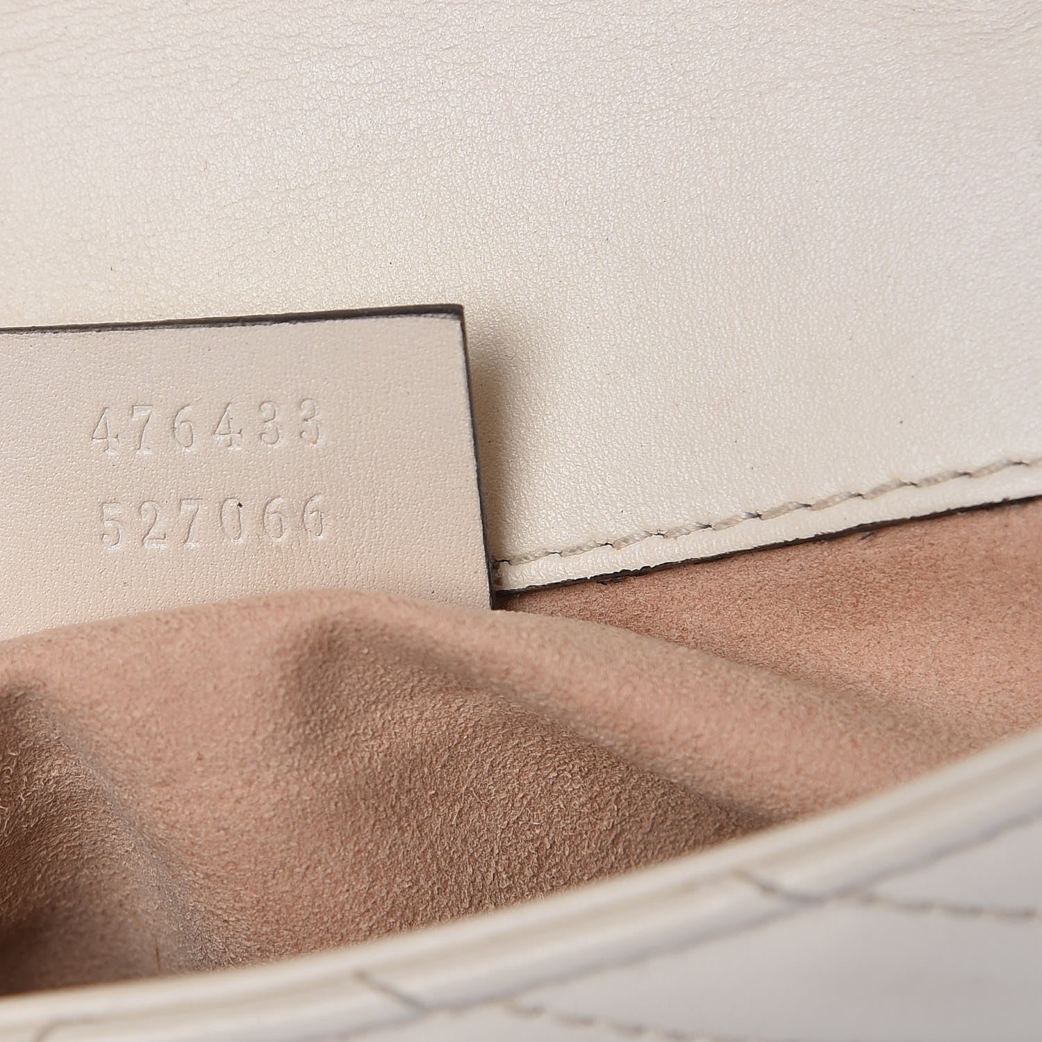 Gucci Calfskin Matelasse Super Mini GG Marmont Shoulder Bag White 7 of 18
