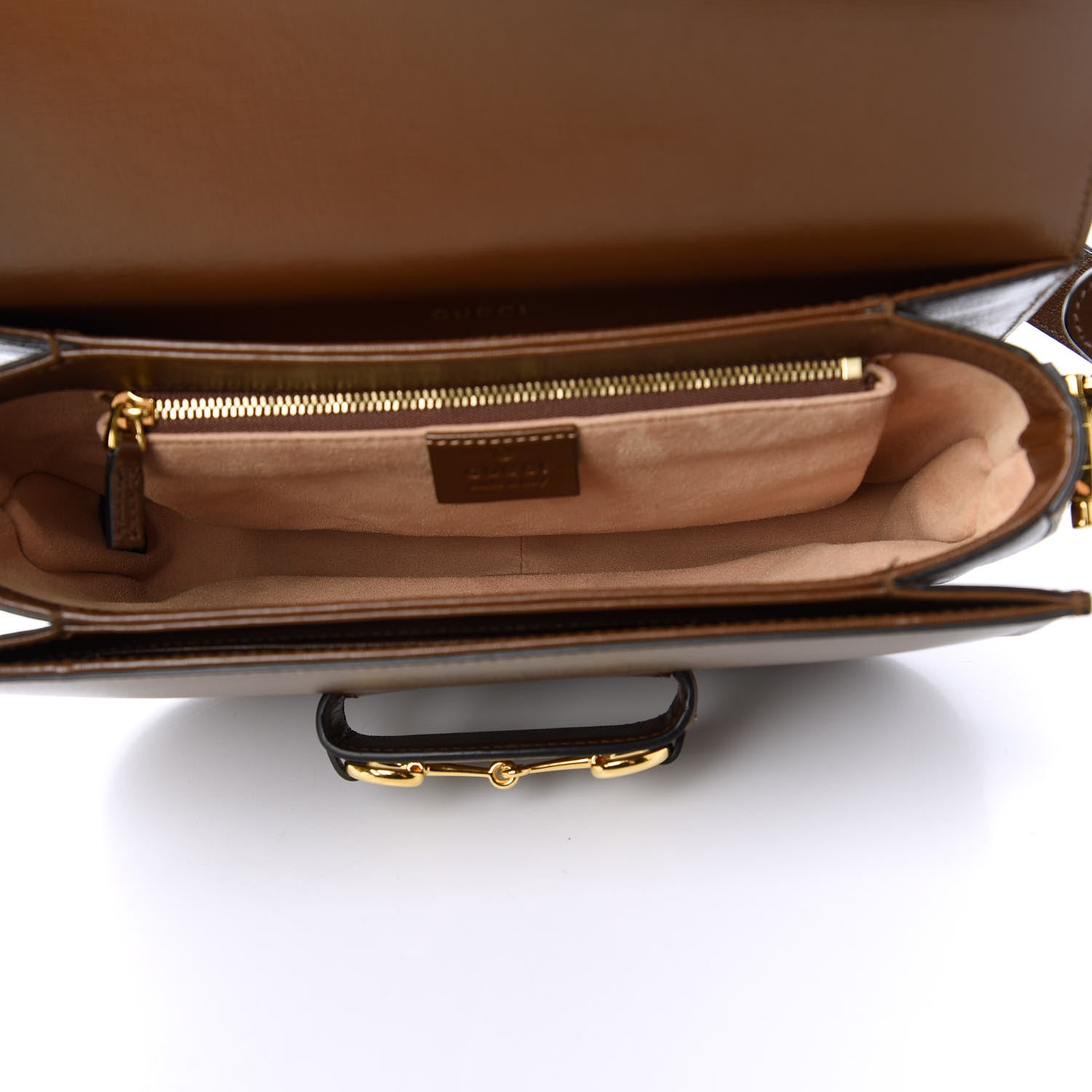 Gucci Azalea Calfskin Horsebit 1955 Shoulder Bag Brown Sugar 5 of 10
