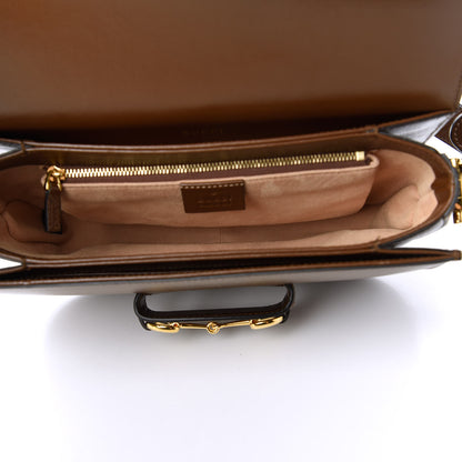 Gucci Azalea Calfskin Horsebit 1955 Shoulder Bag Brown Sugar 5 of 10