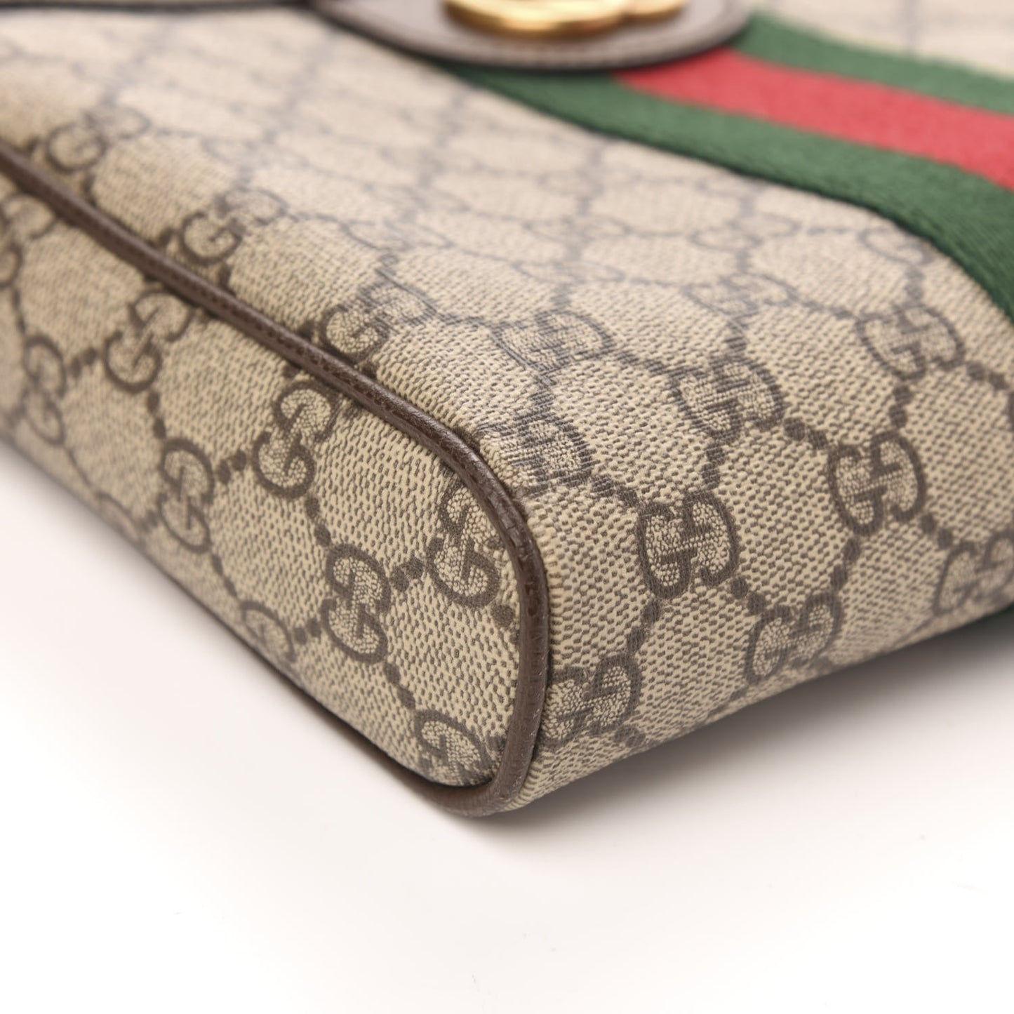 GG Supreme Monogram Web Small Ophidia Messenger Bag Brown