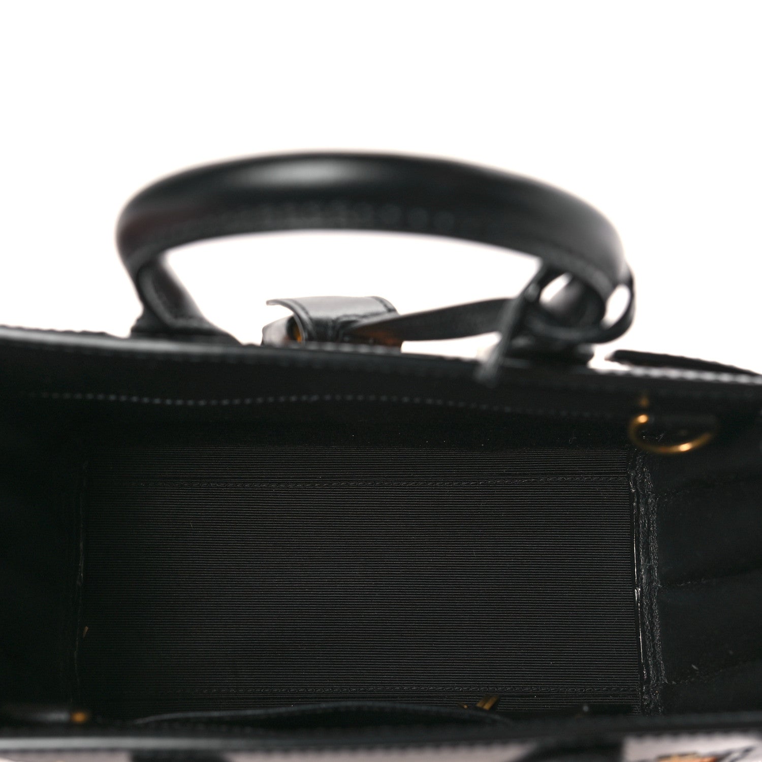 Saint Laurent Calfskin Paglia Palm Nano Sac De Jour Black Beige 5 of 8