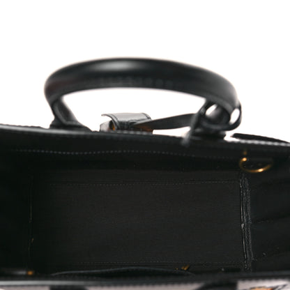 Saint Laurent Calfskin Paglia Palm Nano Sac De Jour Black Beige 5 of 8
